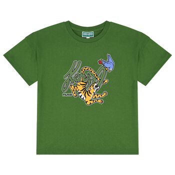 Boys Green Logo T-Shirt