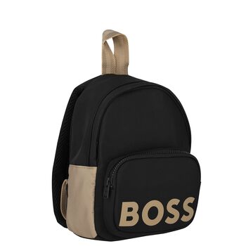 Boys Black Logo Backpack