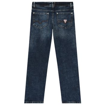 Boys Blue Logo Denim Jeans