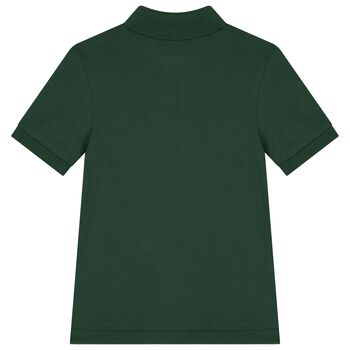 Boys Green Logo Polo Shirt