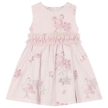 Girls Pink Ruffle Tulle Dress