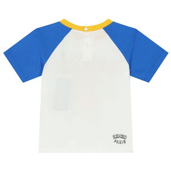 Younger Boys Ivory Varsity Tiger T-Shirt