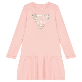 Girls Pink Logo Dress