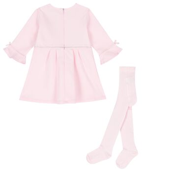 Baby Girls Pink Bow Dress Set