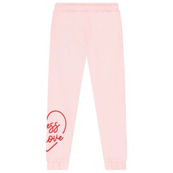 Girls Pink Logo Joggers