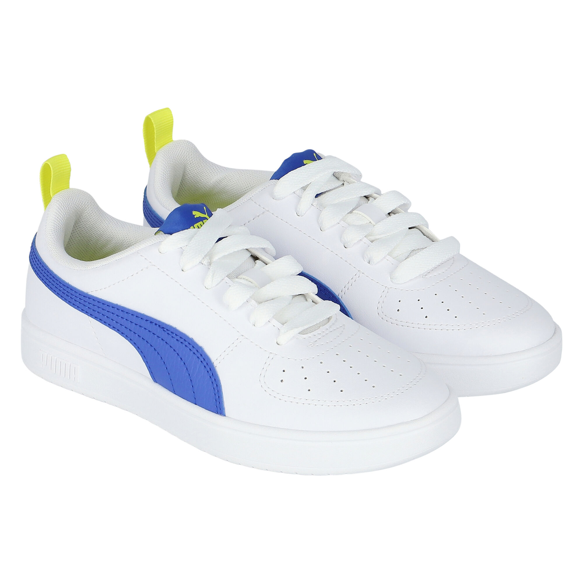 Kids white cheap puma trainers