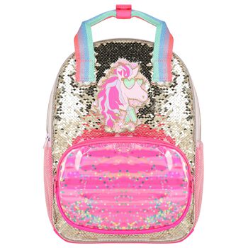 Girls Pink & Gold Unicorn Backpack