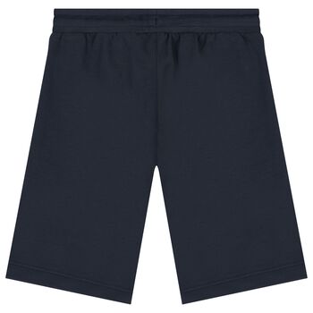 Younger Boys Navy Blue Logo Shorts