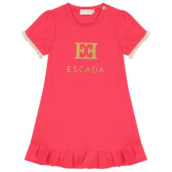 Younger Girls Pink Logo Dress