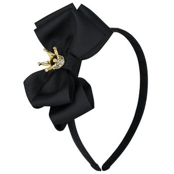 Girls Black Bow Headband