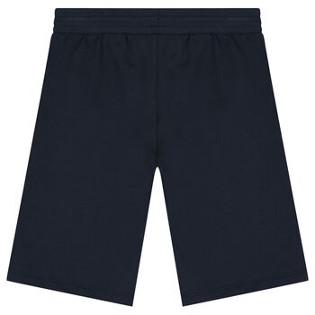 Boys Navy Blue Logo Shorts