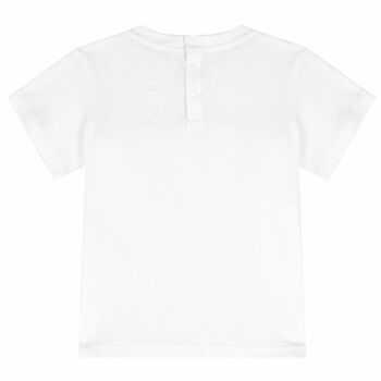 Younger Boys White Logo T-Shirt