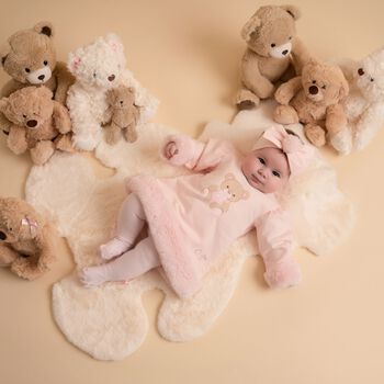 Baby Girls Pink Teddy Bear Dress