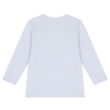 Baby Boys Blue Logo Long Sleeve Top