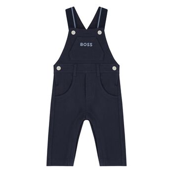 Baby Boys Navy Blue Denim Dungaree