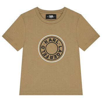 Boys Khaki Logo T-Shirt