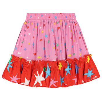 Girls Pink Stars Skirt