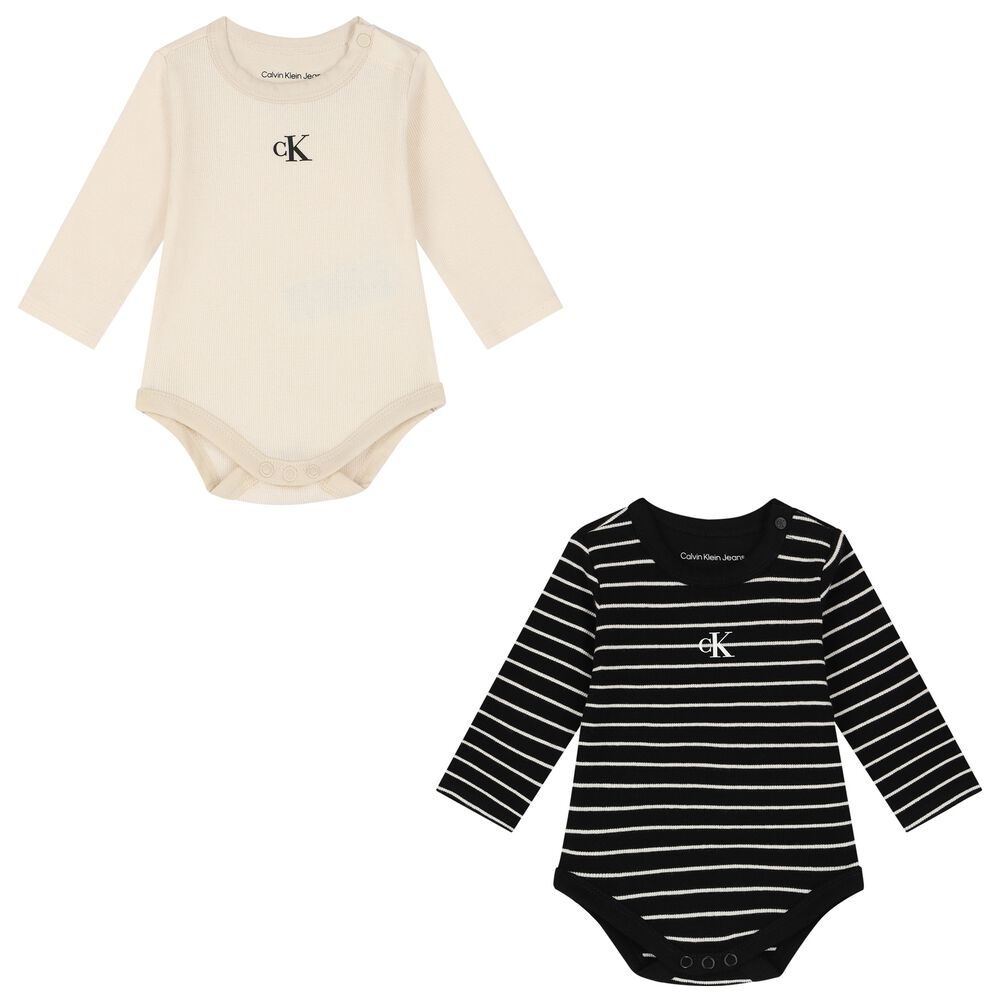 Calvin Klein Baby Girl's 4-Pack Bodysuit