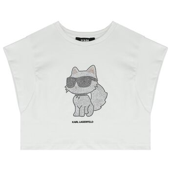 Girls White Logo T-Shirt