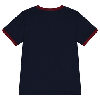 Boys Navy Blue Logo T-Shirt