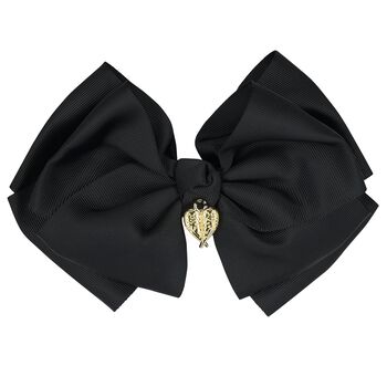 Girls Black Bow Hairclip