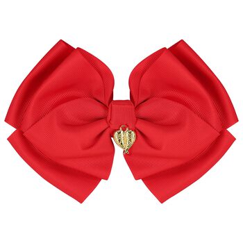 Girls Red Bow Hairclip