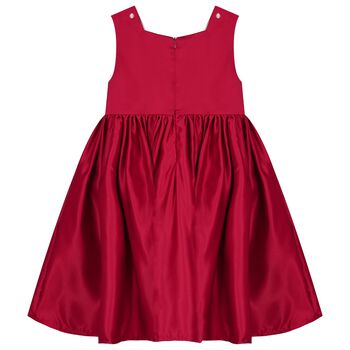 Girls Red Bow Dress