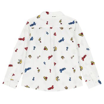 Boys White Logo Shirt