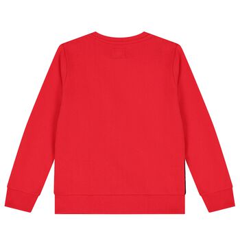 Boys Red Logo Sweatshirt