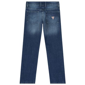 Boys Blue Logo Denim Jeans