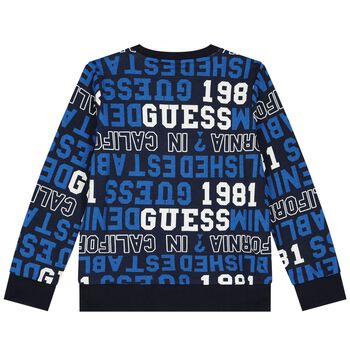 Boys Navy Blue Logo Sweatshirt