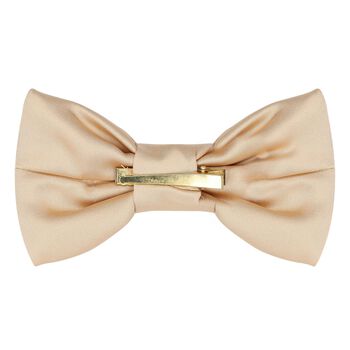 Girls Beige Bow Hairclip