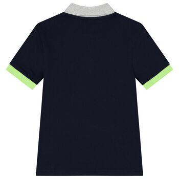 Boys Navy Blue Logo Polo Shirt