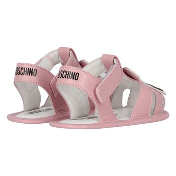 Baby Girls Teddy Bear Logo Sandals