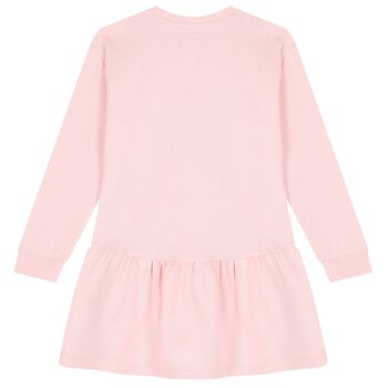 Girls Pink Heart Logo Dress