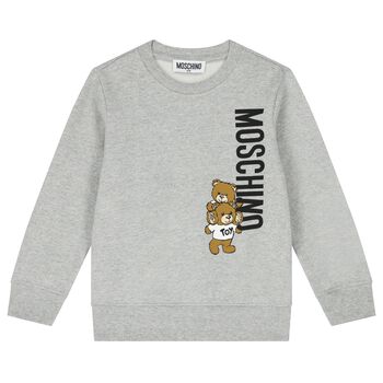 Grey Teddy Bear Logo Sweatshirt