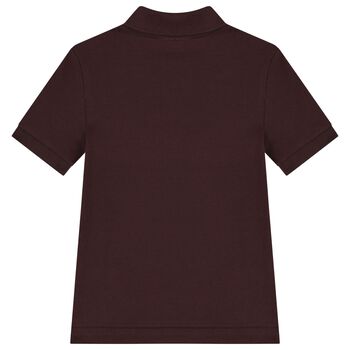 Boys Burgundy Logo Polo Shirt