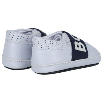 Baby Boys Blue Logo Pre Walker Shoes