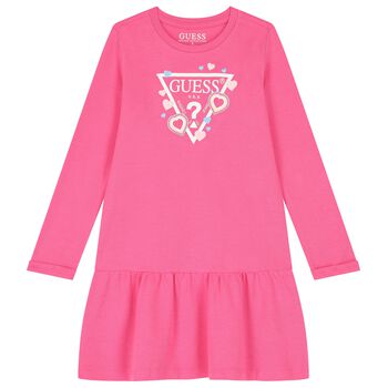 Girls Pink Logo Dress