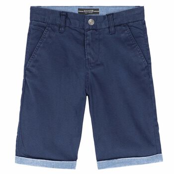 Boys Navy Cotton Shorts