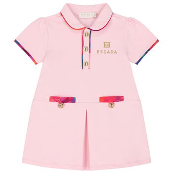 Younger Girls Pink Logo Dress