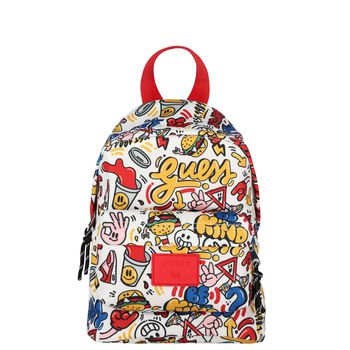 Younger Boys White Logo Backpack