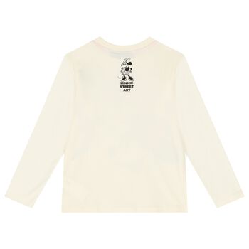 Girls Ivory Logo Disney Long Sleeve Top