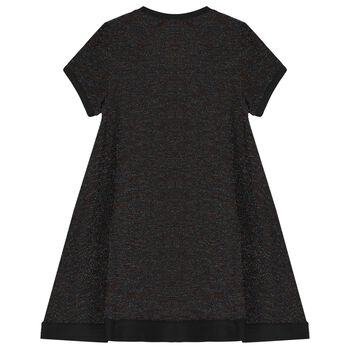 Girls Black Logo Dress