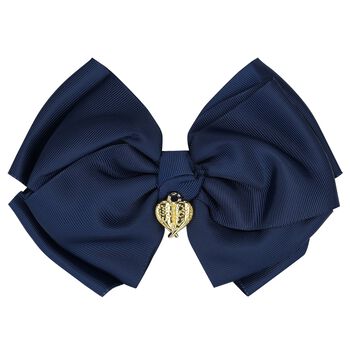 Girls Navy Bow Hairclip