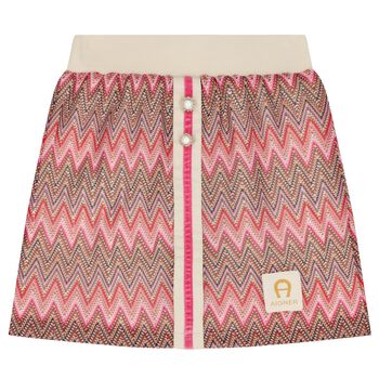 Girls Pink Logo Skirt