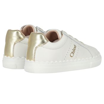 Girls Ivory Logo Trainers