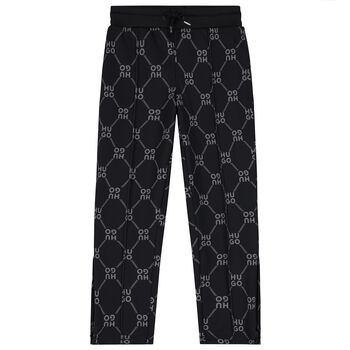 Boys Black Logo Joggers