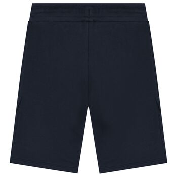 Boys Navy Blue Logo Shorts