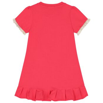 Younger Girls Pink Logo Dress